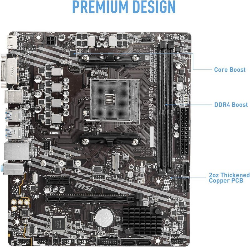 PLACA BASE MSI A520M-A PRO...